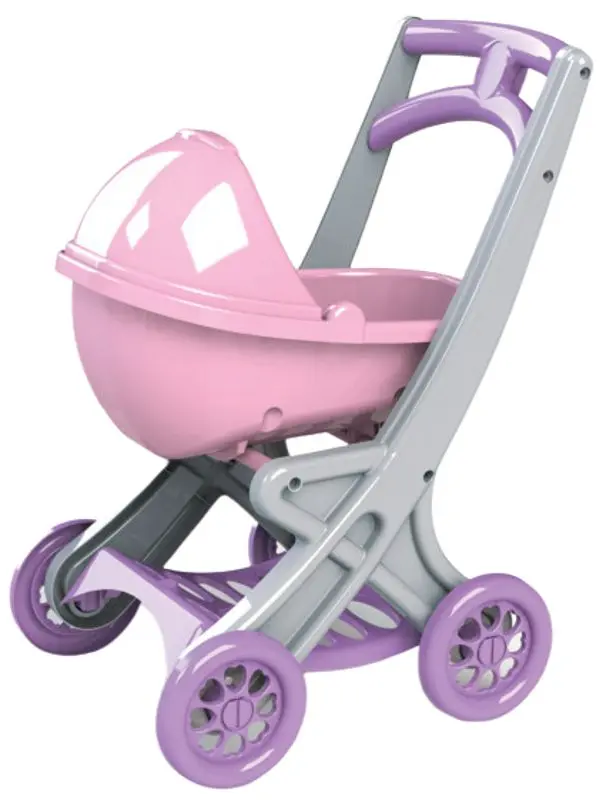 Carucior pentru papusa Doloni 0121/04 (Grey/Pink)