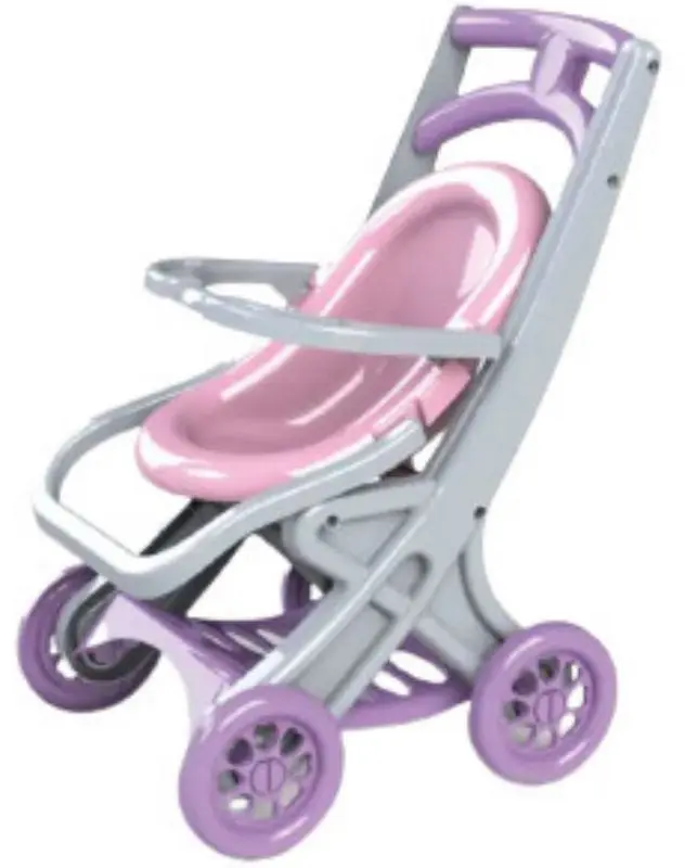 Коляска для куклы Doloni Active (Pink/Grey)