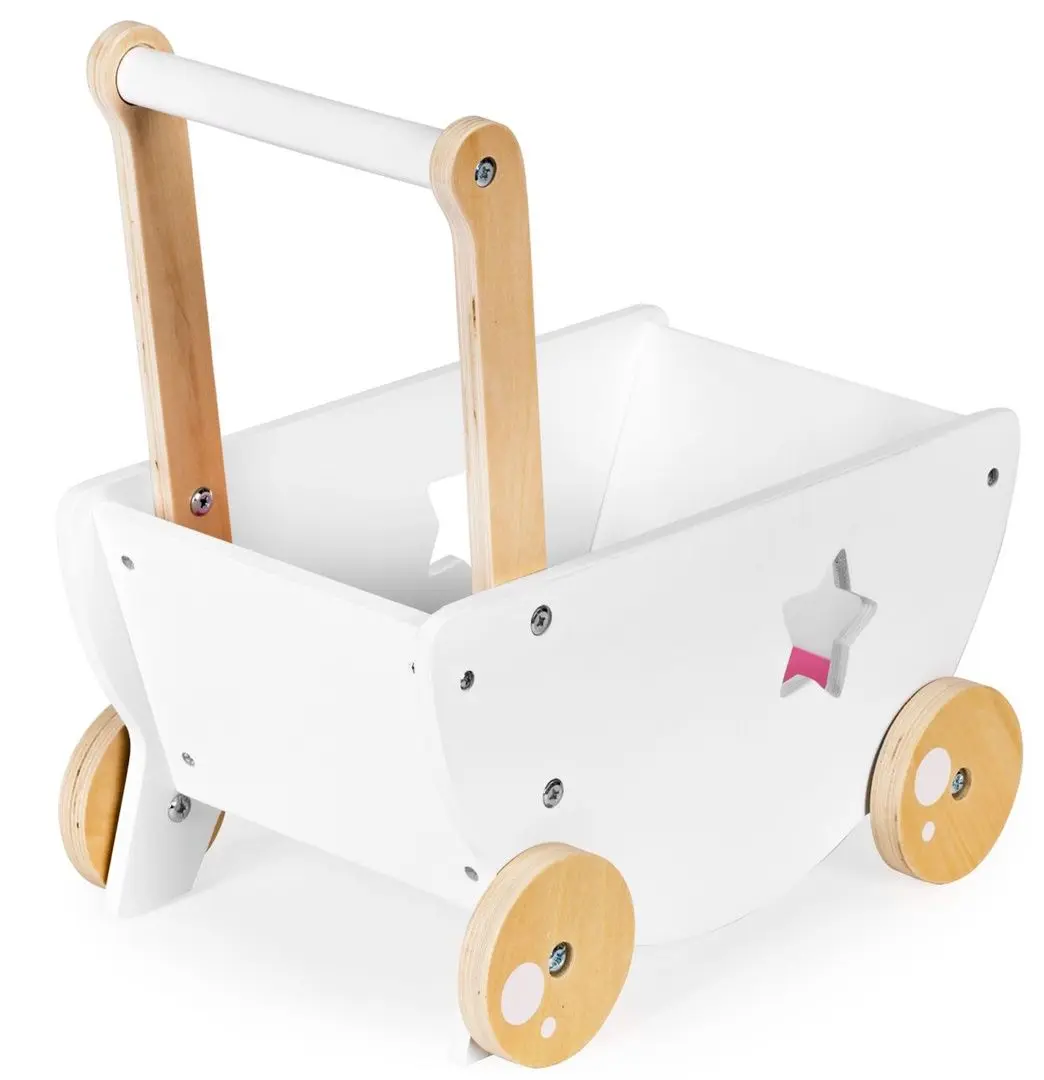Коляска для куклы Ecotoys 2150N (Wood/White)