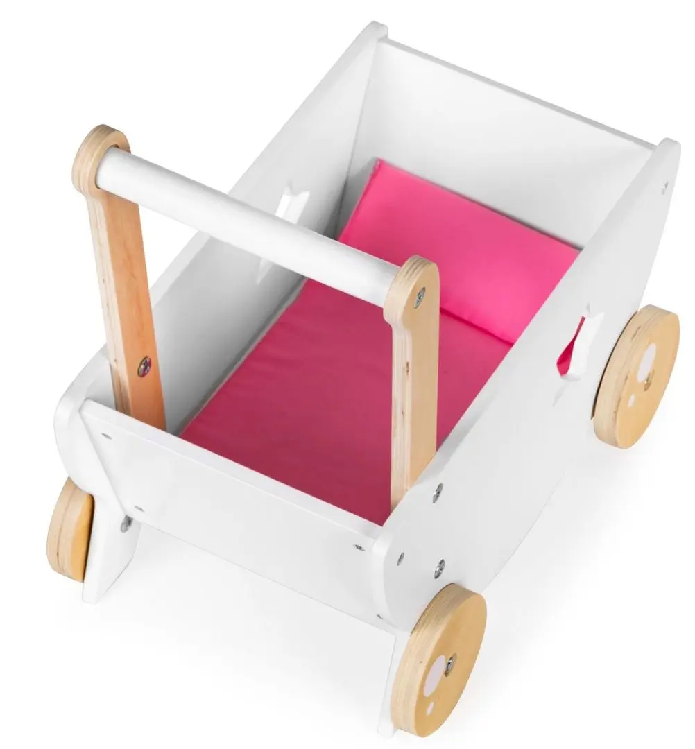 Коляска для куклы Ecotoys 2150N (Wood/White)