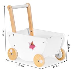 Коляска для куклы Ecotoys 2150N (Wood/White) Thumb