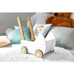 Коляска для куклы Ecotoys ESC-W-0173 (Wood/White) Thumb