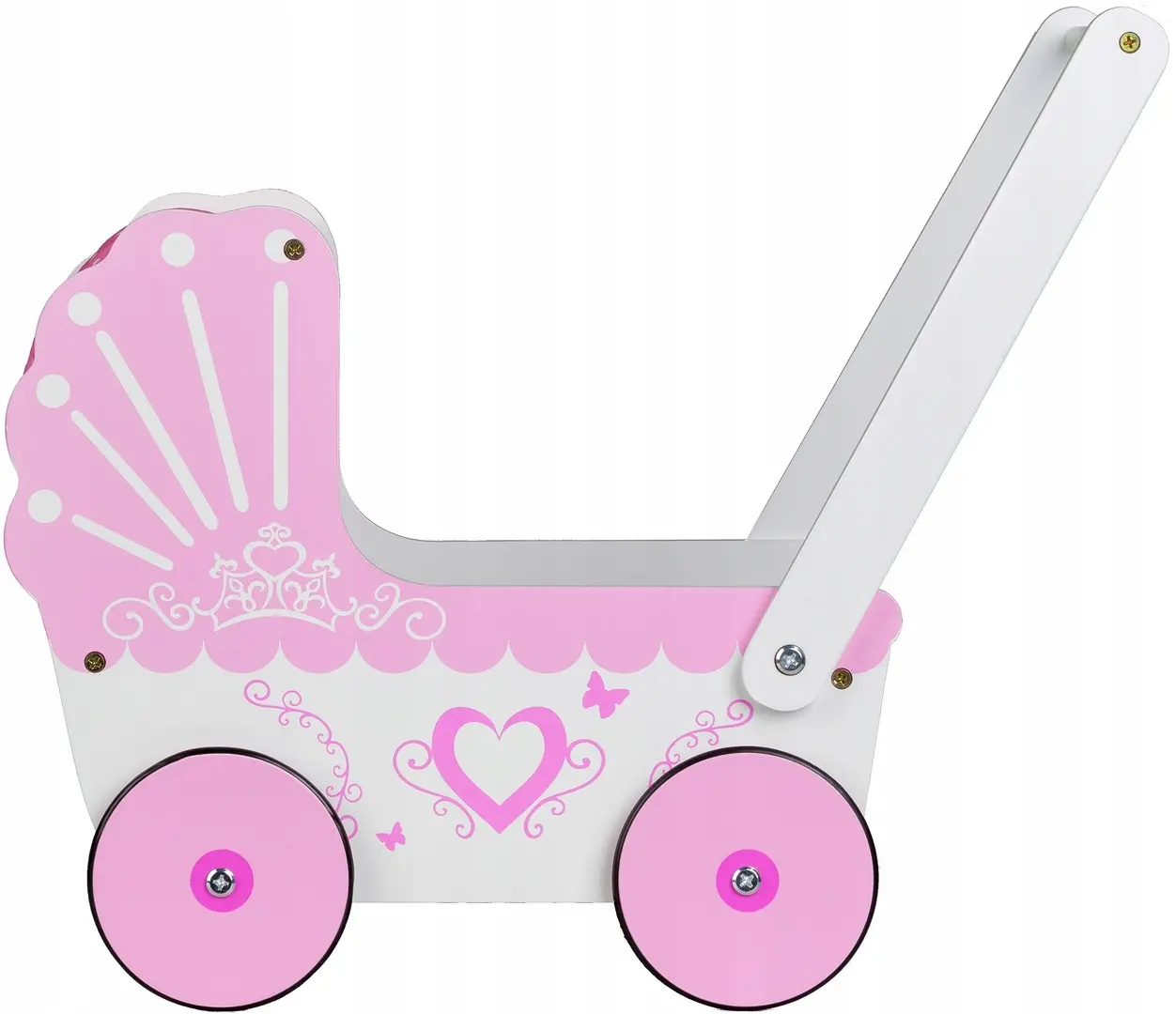 Carucior pentru papusa Ecotoys TT003 (Pink/White)