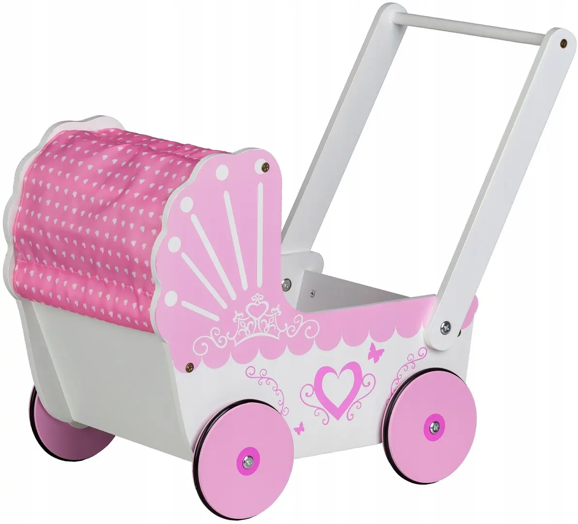 Carucior pentru papusa Ecotoys TT003 (Pink/White)