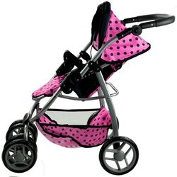 Коляска для куклы 2в1 LeanToys 3812 (Pink/Black) Thumb