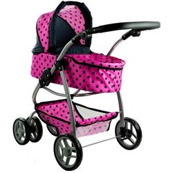 Коляска для куклы 2в1 LeanToys 3812 (Pink/Black)
