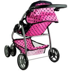 Коляска для куклы 2в1 LeanToys 3812 (Pink/Black) Thumb