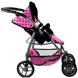 Коляска для куклы 2в1 LeanToys 3812 (Pink/Black) Thumb
