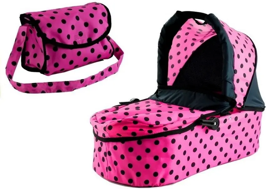 Коляска для куклы 2в1 LeanToys 3812 (Pink/Black) - 8