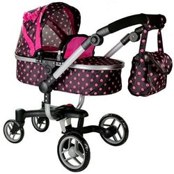 Carucior pentru papusa LeanToys 5245 (Black/Pink) Thumb