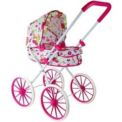 Коляска для куклы LeanToys 6883 (Pink/White)
