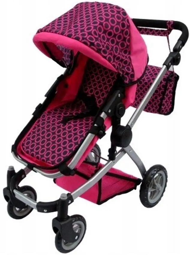 Коляска для куклы LeanToys Alice 3814 (Pink) - 2