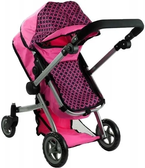 Коляска для куклы LeanToys Alice 3814 (Pink) - 3