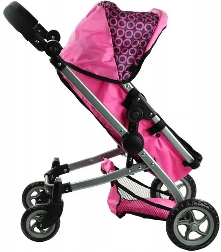 Коляска для куклы LeanToys Alice 3814 (Pink) - 4