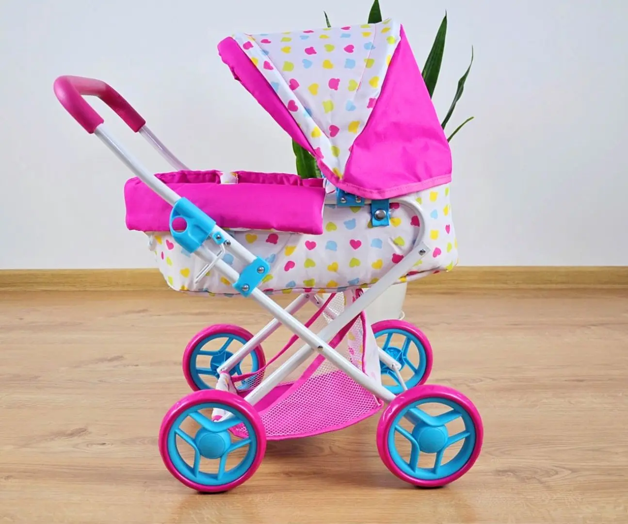 Carucior pentru papusa Milly Mally Alice Candy (Pink/White)