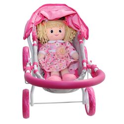 Коляска для куклы Milly Mally Dori Prestige (Pink/Gray) Thumb