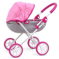 Коляска для куклы Milly Mally Dori Prestige (Pink/Gray)
