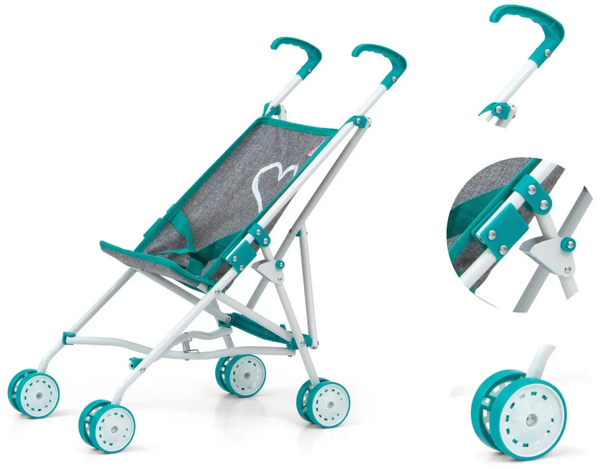 Коляска для куклы Milly Mally Julia Prestige (Mint/Grey)