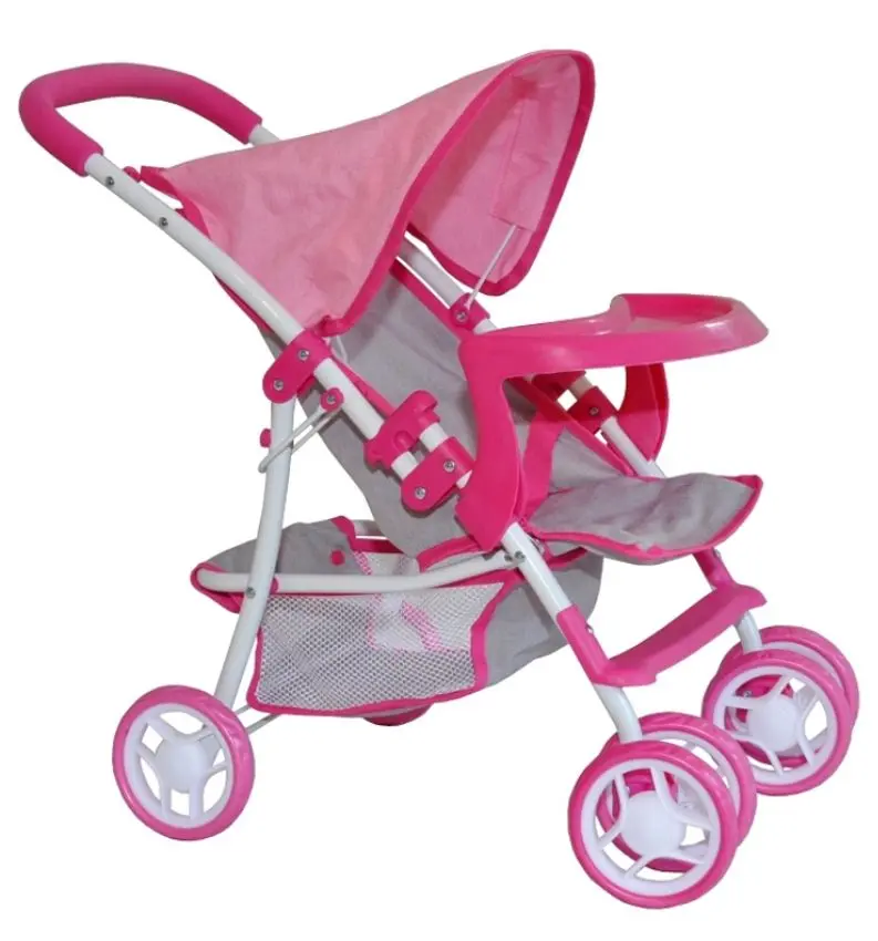 Carucior pentru papusa Milly Mally Kate Prestige (Pink/Gray) - 2