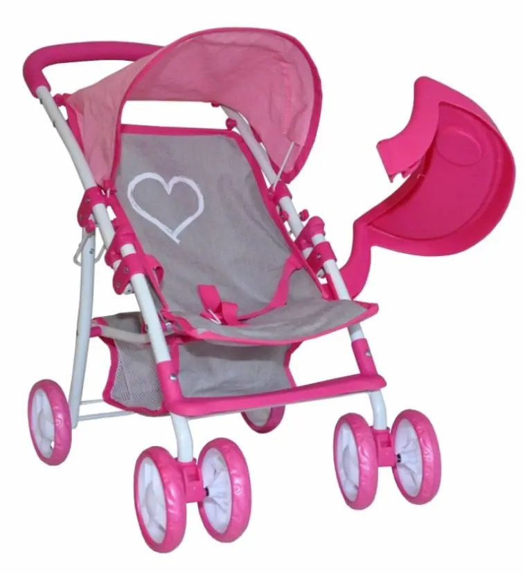 Carucior pentru papusa Milly Mally Kate Prestige (Pink/Gray) - 3