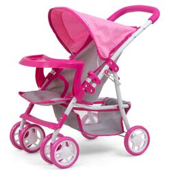 Коляска для куклы Milly Mally Kate Prestige (Pink/Gray)