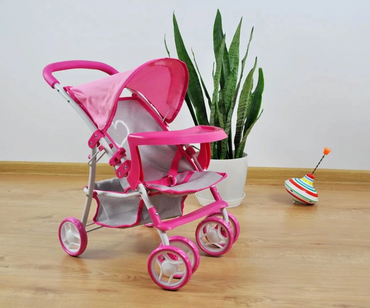 Carucior pentru papusa Milly Mally Kate Prestige (Pink/Gray) - 4
