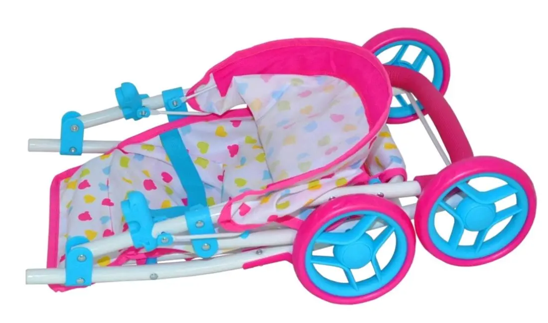 Коляска для куклы Milly Mally Natalie Candy (Pink/White) - 6