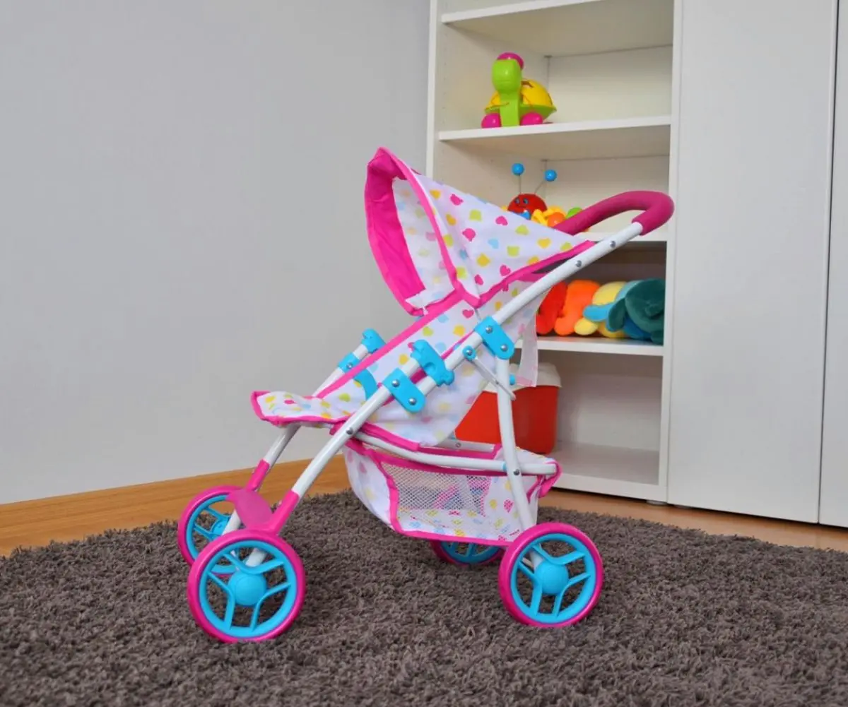 Коляска для куклы Milly Mally Natalie Candy (Pink/White) - 9