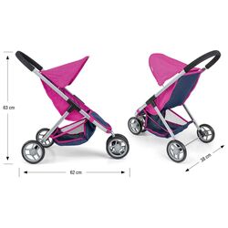 Коляска для куклы Milly Mally Susie (Prestige Navy/Pink) Thumb