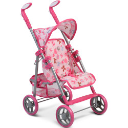 Carucior pentru papusa Moni Flower Garden (Pink)