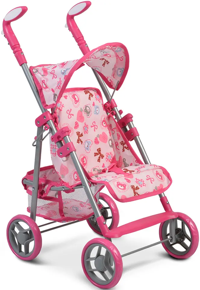 Carucior pentru papusa Moni Flower Garden (Pink)