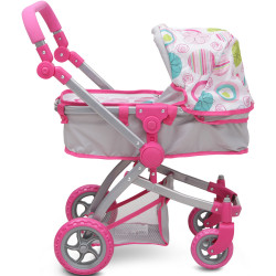 Carucior pentru papusa Moni Pink Rose 9651B (Pink/Gray) Thumb