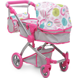 Carucior pentru papusa Moni Pink Rose 9651B (Pink/Gray) Thumb