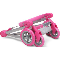 Carucior pentru papusa Moni Pink Rose 9651B (Pink/Gray) Thumb