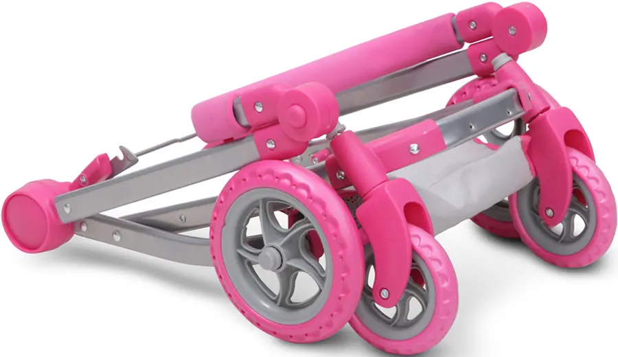 Carucior pentru papusa Moni Pink Rose 9651B (Pink/Gray) - 8