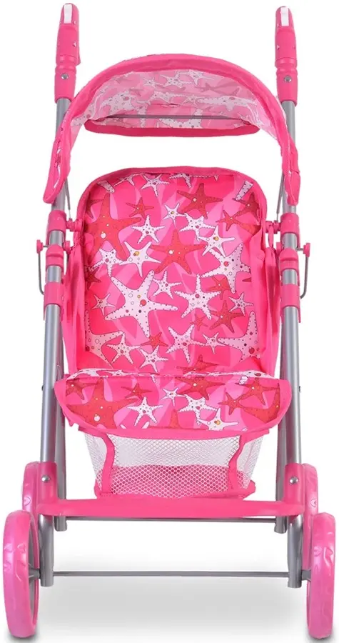 Carucior pentru papusa Moni Stars (Pink) - 2