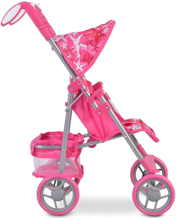 Carucior pentru papusa Moni Stars (Pink) - 3