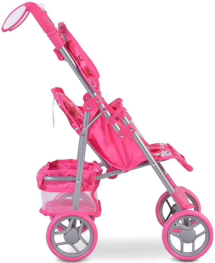 Carucior pentru papusa Moni Stars (Pink) - 4