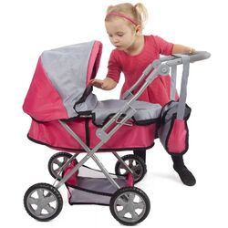 Carucior pentru papusi Procart 621987 (Pink/Grey) Thumb
