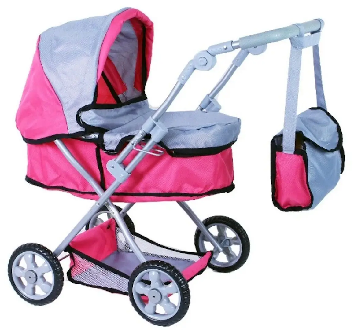 Carucior pentru papusi Procart 621987 (Pink/Grey)