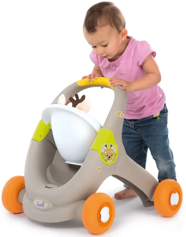 Carucior pentru papusa 3in1 Smoby MiniKiss 210206 (Brown/White) - 3