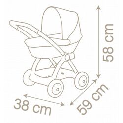 Коляска для куклы Smoby Baby Nurse Chuli Pop Car (White/Pink) Thumb