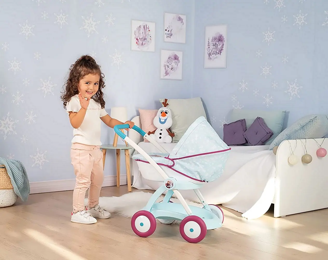 Коляска для куклы Smoby Frozen 254147 (Blue) - 3
