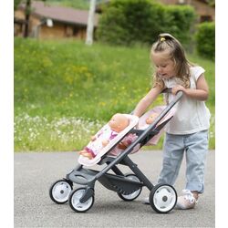 Carucior pentru papusi Smoby Quinny 253217 (Pink/Grey) Thumb