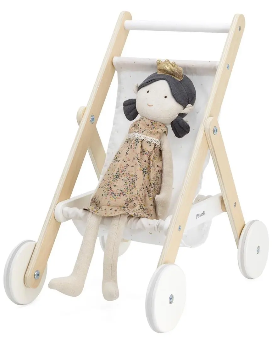 Коляска для кукол Viga Toys PolarB 44236 (Wood/White) - 3