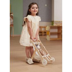 Коляска для кукол Viga Toys PolarB 44236 (Wood/White) Thumb
