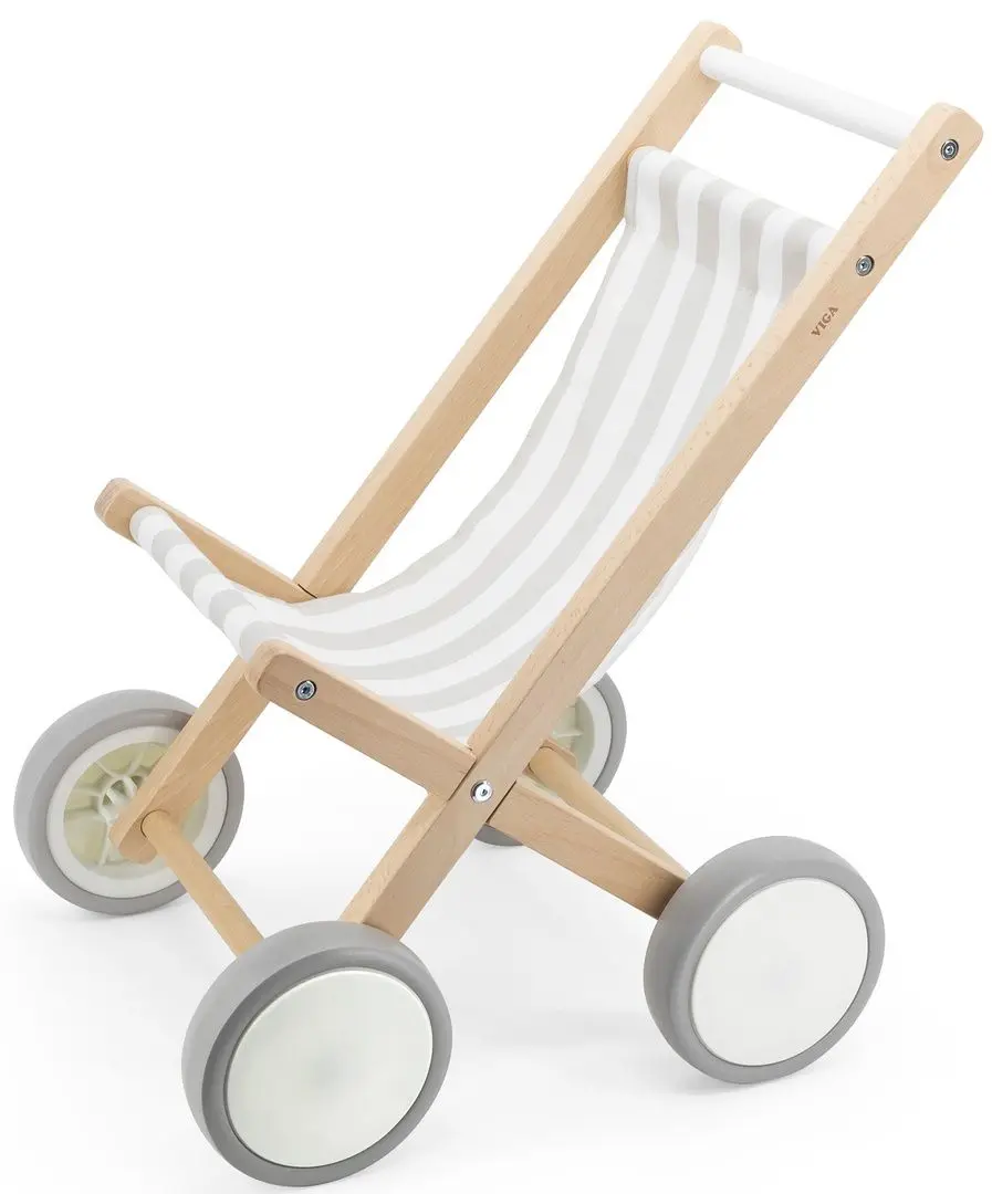 Коляска для куклы Viga 44687 (Wood/Grey) - 2