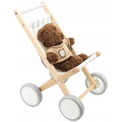 Коляска для куклы Viga 44687 (Wood/Grey) Thumb