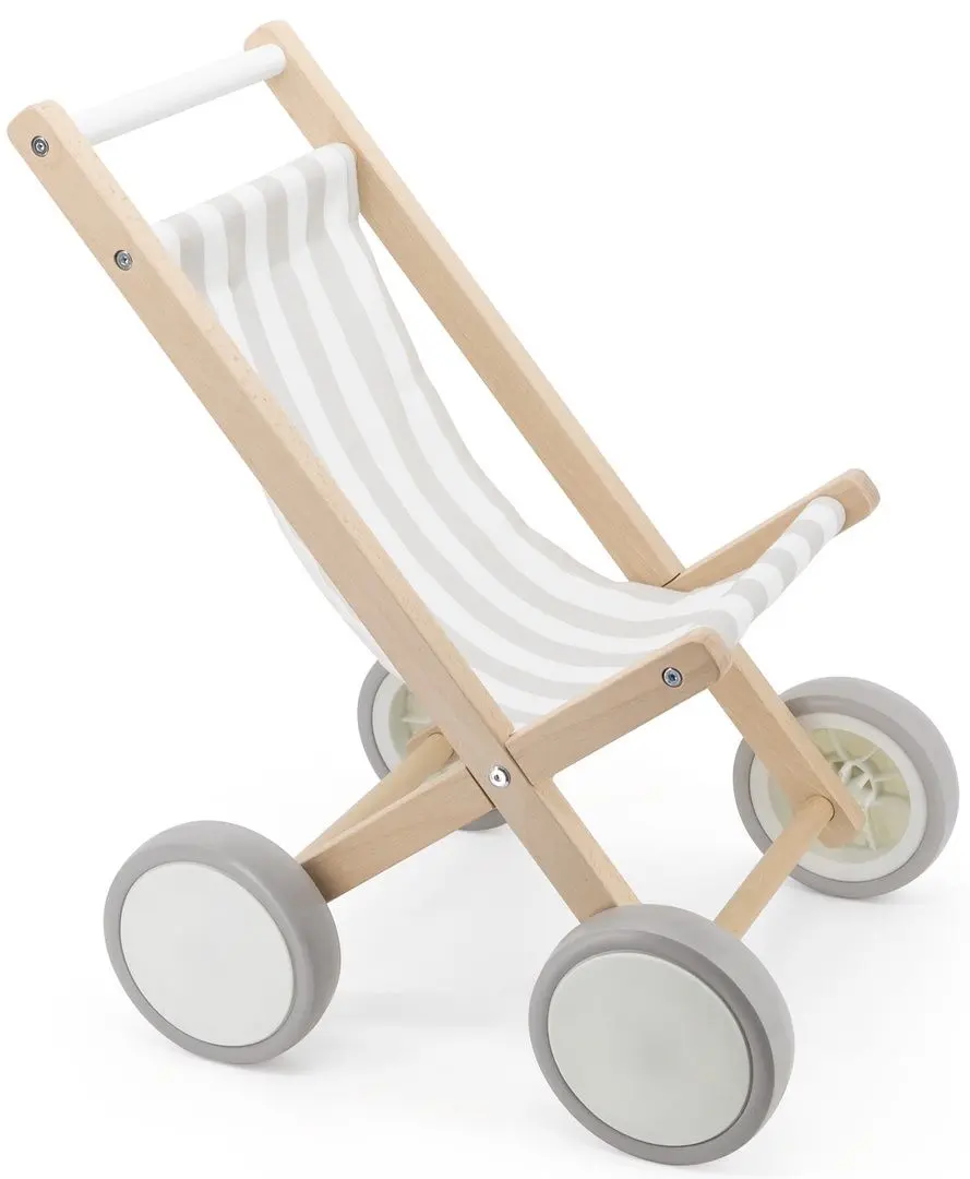 Коляска для куклы Viga 44687 (Wood/Grey)