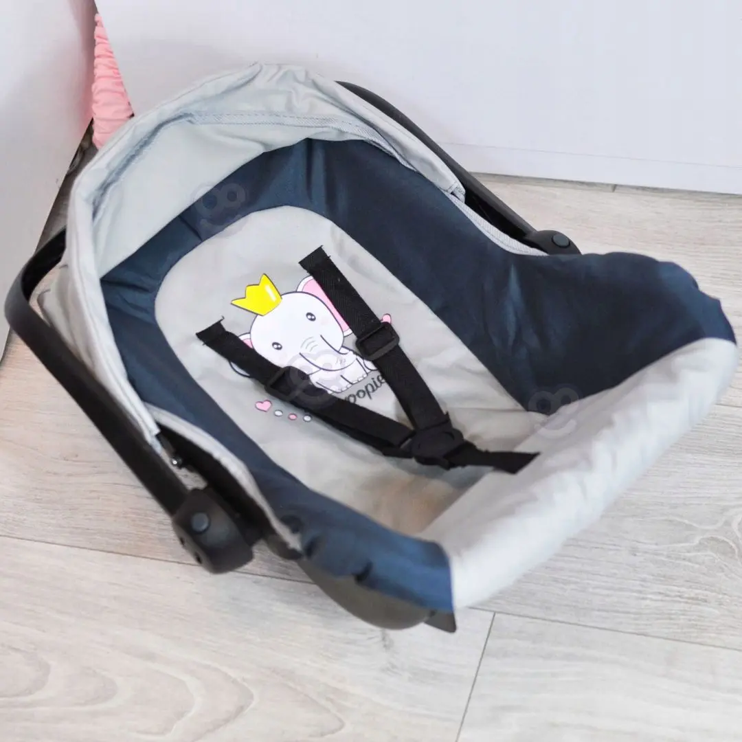 Автокресло для куклы с аксессуарами Woopie Royal 0411 (Blue/Grey) - 9